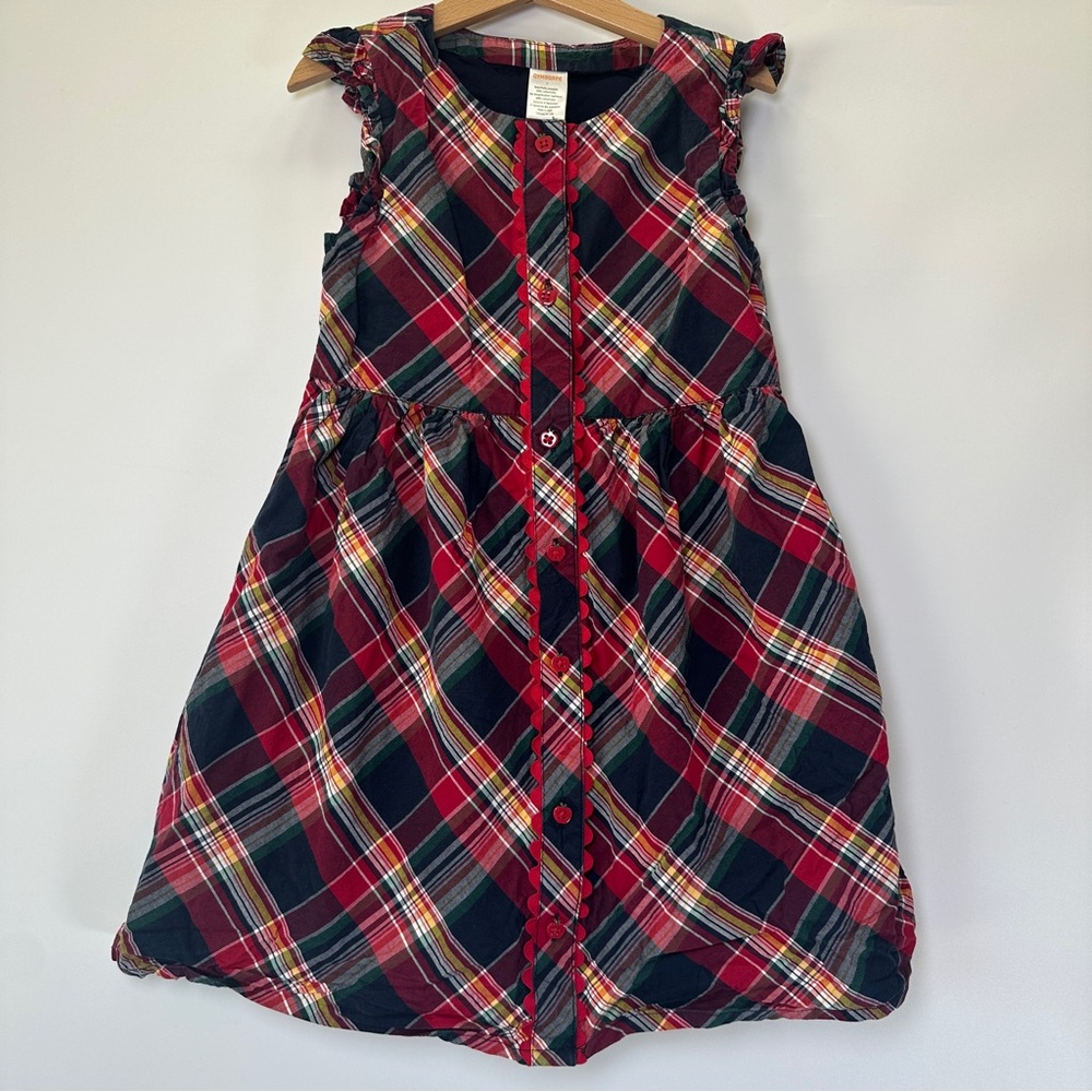 Gymboree‎ Plaid Poplin Babydoll Dress - Apple Orchard - Girls 7 School Apples